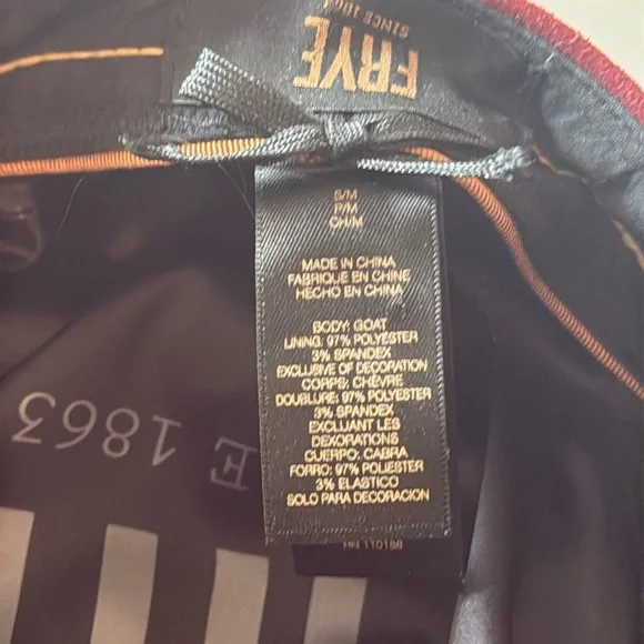 Frye Red Leather Newsboy Cap Size S/M - Picture 6 of 8